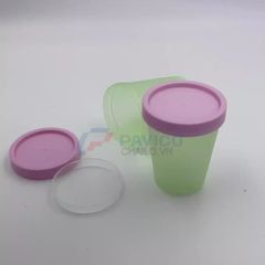 Hũ nhựa 100g 250g đựng kem body màu xanh lá nắp vặn