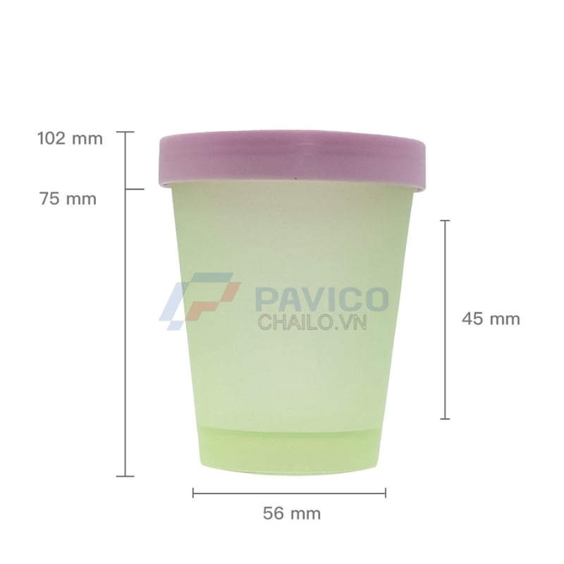 Hũ nhựa 100g 250g đựng kem body màu xanh lá nắp vặn