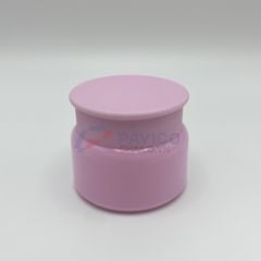 Hũ nhựa 100g chiết mỹ phẩm thân hồng nắp vặn hồng