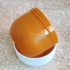 Hũ nhựa 120g 500g đựng muối tắm màu cam nắp hai lớp
