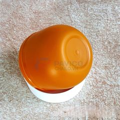 Hũ nhựa 120g 500g đựng muối tắm màu cam nắp hai lớp