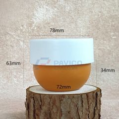 Hũ nhựa 120g 500g đựng muối tắm màu cam nắp hai lớp