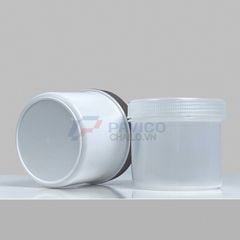 Hũ nhựa 120g 500g đựng muối tắm màu trắng mờ nắp hai lớp