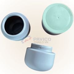Hũ nhựa 120g 500g đựng muối tắm màu trắng nắp hai lớp