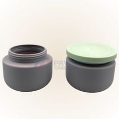 Hũ nhựa 120g 500g đựng muối tắm màu trắng nắp hai lớp