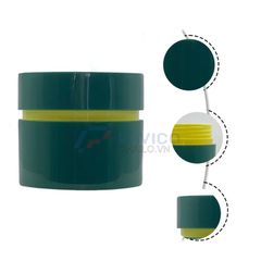 Hũ nhựa 120g 500g đựng muối tắm màu xanh lá vàng nắp hai lớp
