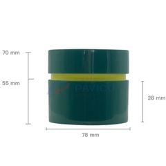 Hũ nhựa 120g 500g đựng muối tắm màu xanh lá vàng nắp hai lớp