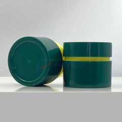 Hũ nhựa 120g 500g đựng muối tắm màu xanh lá vàng nắp hai lớp
