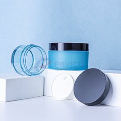 Hũ nhựa 50g 100g đựng kem body màu trắng nắp đen