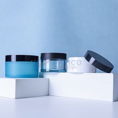 Hũ nhựa 50g 100g đựng kem body màu trắng nắp đen