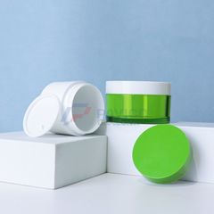 Hũ nhựa 50ml 80ml đựng kem body màu trắng xanh lá nắp vặn