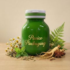 Lọ nhựa đựng thuốc viên màu xanh đục nắp xé 120cc