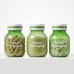 Lọ nhựa đựng thuốc viên màu xanh đục nắp xé 120cc