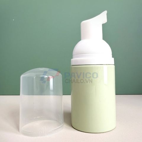 Chai tạo bọt 150ml 250ml đựng tẩy trang màu xanh pastel nắp vòi bọt tuyết