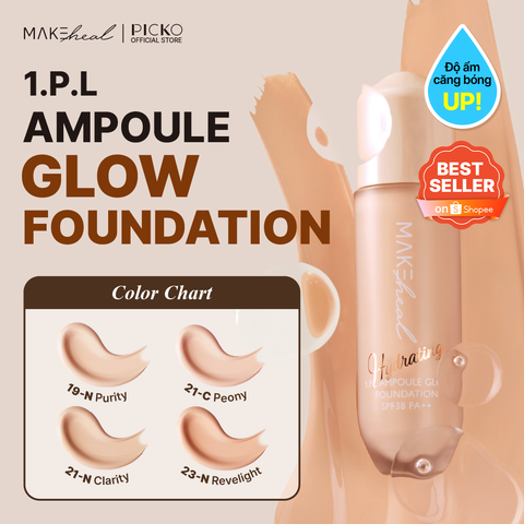 Kem nền căng bóng da Makeheal 1.P.L Ampoule Glow Foundation - Lớp nền chuẩn Hàn