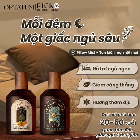 (MUA 1 TẶNG 1 DEWYCEL) Xịt Thơm Gối Thư Giãn Giấc Ngủ Optatum Pillow Mist 100ML