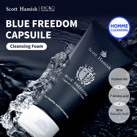 Sữa rửa mặt dành cho nam Scott Hamish Blue Freedom Capsule Cleansing Foam