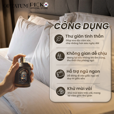 (MUA 1 TẶNG 1 DEWYCEL) Xịt Thơm Gối Thư Giãn Giấc Ngủ Optatum Pillow Mist 100ML