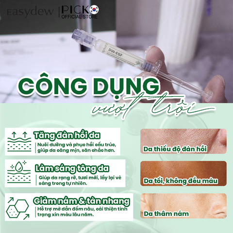 Huyết thanh làm sáng da, mờ nám EASYDEW DW-EGF MELATONING ONEDAY AMPOULE 1ml