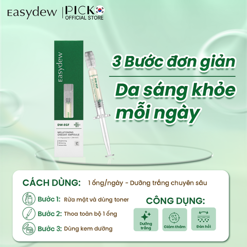 Huyết thanh làm sáng da, mờ nám EASYDEW DW-EGF MELATONING ONEDAY AMPOULE 1ml