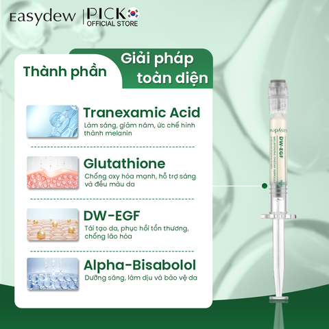 Huyết thanh làm sáng da, mờ nám EASYDEW DW-EGF MELATONING ONEDAY AMPOULE 1ml