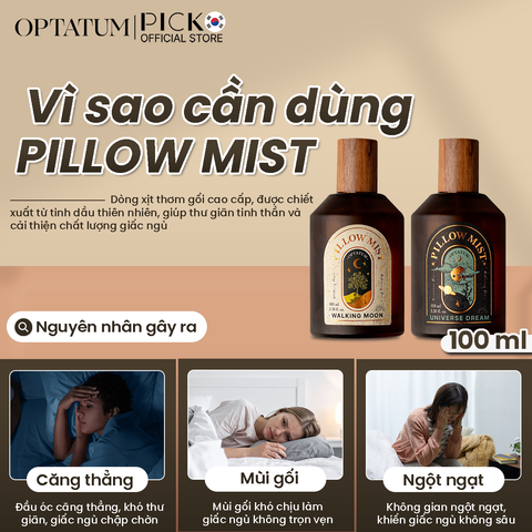(MUA 1 TẶNG 1 DEWYCEL) Xịt Thơm Gối Thư Giãn Giấc Ngủ Optatum Pillow Mist 100ML