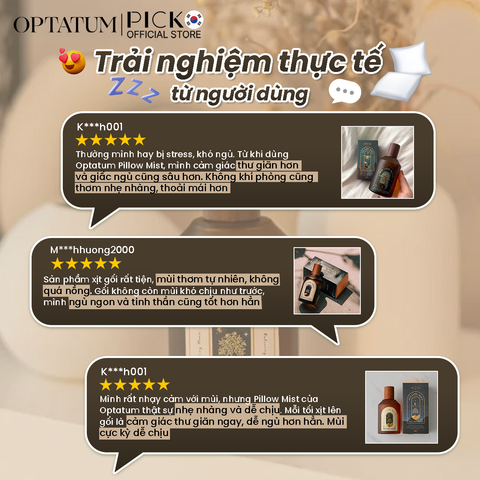 (MUA 1 TẶNG 1 DEWYCEL) Xịt Thơm Gối Thư Giãn Giấc Ngủ Optatum Pillow Mist 100ML