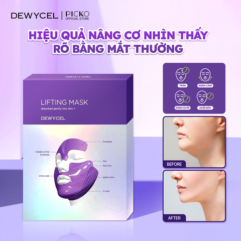 Dewycel Bộ Sản Phẩm 3 Món Mặt nạ nâng cơ 7 điểm LIFTING MASK 4EA, Kem Dưỡng Mắt Eye plus cream, Kem Đa Năng Pore10 Cream
