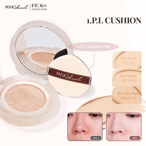 (MUA 1 TẶNG 1 DEWYCEL) Cushion 1.P.L Makeheal chính hãng Hàn Quốc kèm lõi phụ (12g x 2 ea)