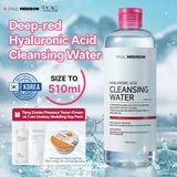 Nước tẩy trang Paul Medison Deep Red Hyaluronic Acid Cleansing Water 510ml - Làm sạch dịu nhẹ, giữ ẩm, giá tốt