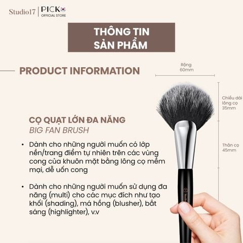 Cọ quạt lớn đa năng STUDIO17 BIG FAN BRUSH 453