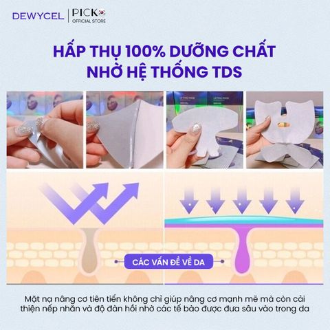 Mặt nạ nâng cơ 7 điểm toàn gương măt Dewycel 7 Lifting Mask