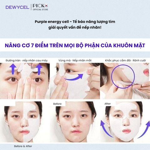 Mặt nạ nâng cơ 7 điểm toàn gương măt Dewycel 7 Lifting Mask
