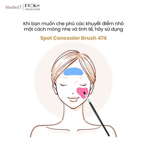Cọ che khuyết điểm STUDIO17 SPOTCONCEALER BRUSH 474