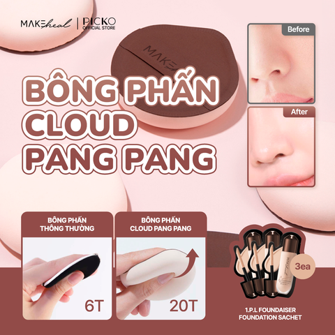 (MUA 1 TẶNG 1 DEWYCEL) Bông mút trang điểm Makeheal Cloud PangPang Puff