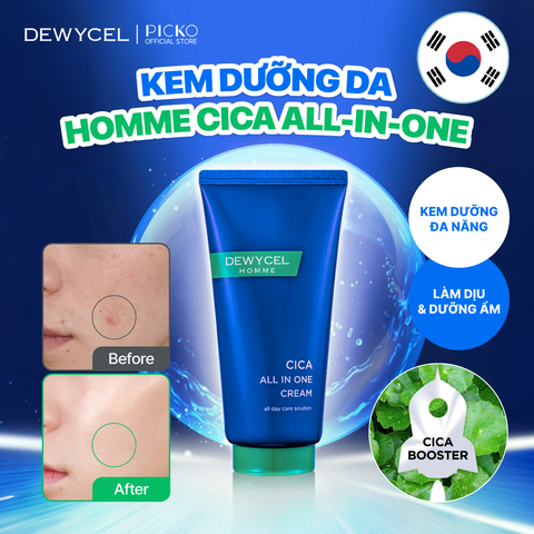 Kem Dưỡng Đa Năng Dành Cho Nam DEWYCEL Homme Cica All In One Cream 150ml