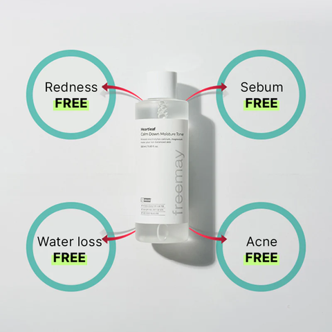 Nước hoa hồng thuần chay Freemay Heartleaf Calm Down Moisture Toner dưỡng ẩm làm dịu da 350ml