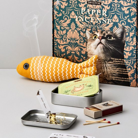Set Giấy Thơm Phiên Bản Mèo Cưng Optatum Paper Incense Catnip Toy Gift Set