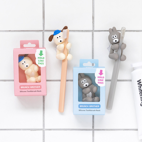 Giá đỡ bàn chải đánh răng Brunch Brother Silicone Toothbrush Rack 9800 – Đáng yêu, nhỏ gọn