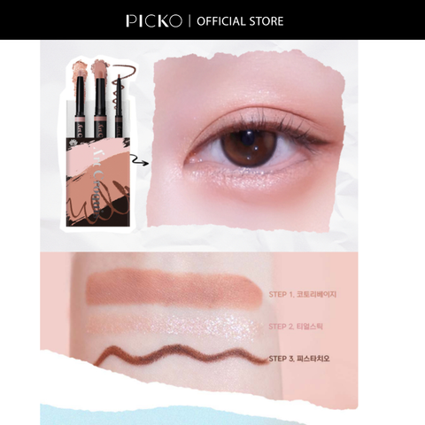 Bộ KIT trang điểm mắt 3 món MAKEHEAL EYECROWN ARTCROQUIS STICKSHADOW