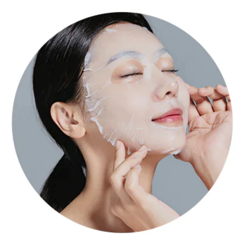 Hộp 24 Mặt Nạ làm dịu da nhạy cảm và hỗ trợ kiểm soát dầu Lindsay PH Solution calming Azulene Mask 300g (hộp 24 Miếng)