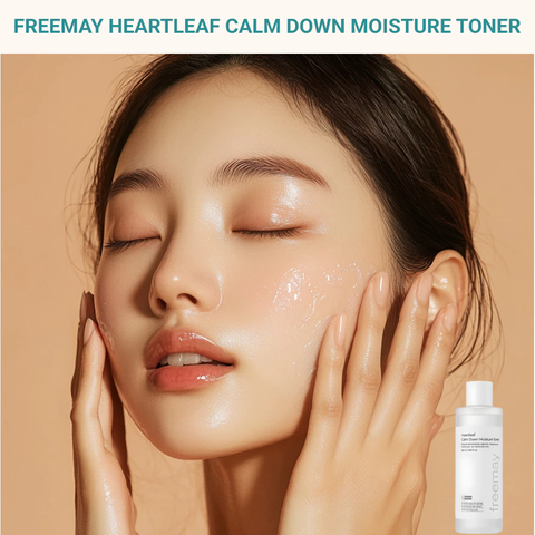 Nước hoa hồng thuần chay Freemay Heartleaf Calm Down Moisture Toner dưỡng ẩm làm dịu da 350ml