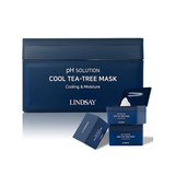 Hộp 24 Mặt Nạ làm dịu da nhạy cảm và hỗ trợ cấp ẩm kịp thời Lindsay PH Solution Cool-Tea Tree Mask 300g (hộp 24 Miếng)