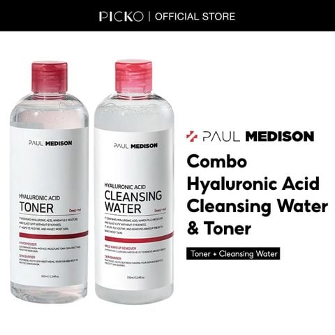 Combo Toner Paul Medison 510ml và Nước Tẩy trang Paul Medison 510ml