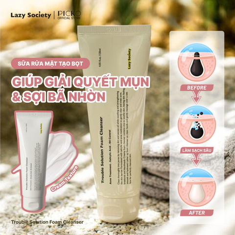 Sữa rửa mặt Lazy society Trouble Solution Foam Cleanser 120ml