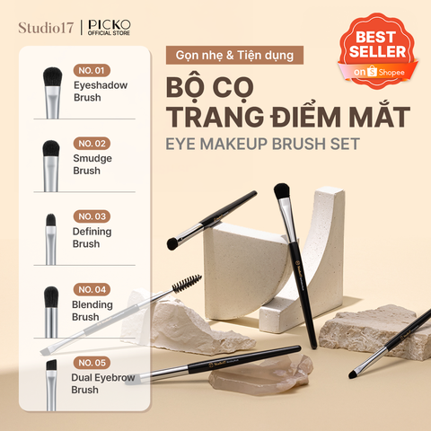 Bộ cọ trang điểm mắt STUDIO17 EYE MAKEUP BRUSH SET 5 món Hàn Quốc