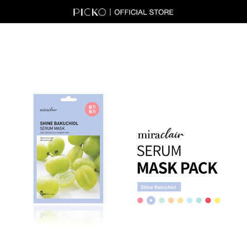 Mặt nạ dưỡng da thuần chay MIRACLAIR serum mask 23G - 1 miếng mask Nho