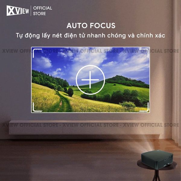 Xview NF300 GTV - Máy chiếu LED LCD tích hợp Google TV và Netflix bản quyền, độ sáng lên đến 1.800 ansi, phân giải thực chuẩn Full HD 1080p, hỗ trợ đầu vào 4K UHD mượt mà và chân giá truyền động điện tử thông minh
