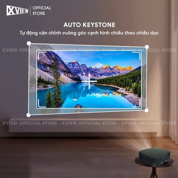 Xview NF300 GTV - Máy chiếu LED LCD tích hợp Google TV và Netflix bản quyền, độ sáng lên đến 1.800 ansi, phân giải thực chuẩn Full HD 1080p, hỗ trợ đầu vào Full HD mượt mà và chân giá truyền động điện tử thông minh