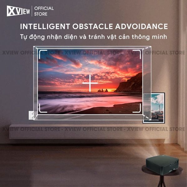 Xview NF300 GTV - Máy chiếu LED LCD tích hợp Google TV và Netflix bản quyền, độ sáng lên đến 1.800 ansi, phân giải thực chuẩn Full HD 1080p, hỗ trợ đầu vào 4K UHD mượt mà và chân giá truyền động điện tử thông minh